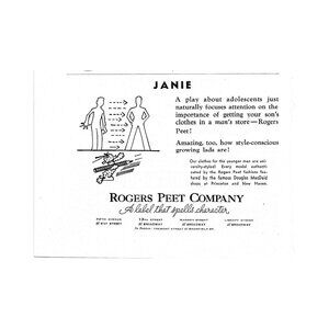 Rogers Peet Company Mens Fashion Clothing New York City 1940s Vintage Print Ad